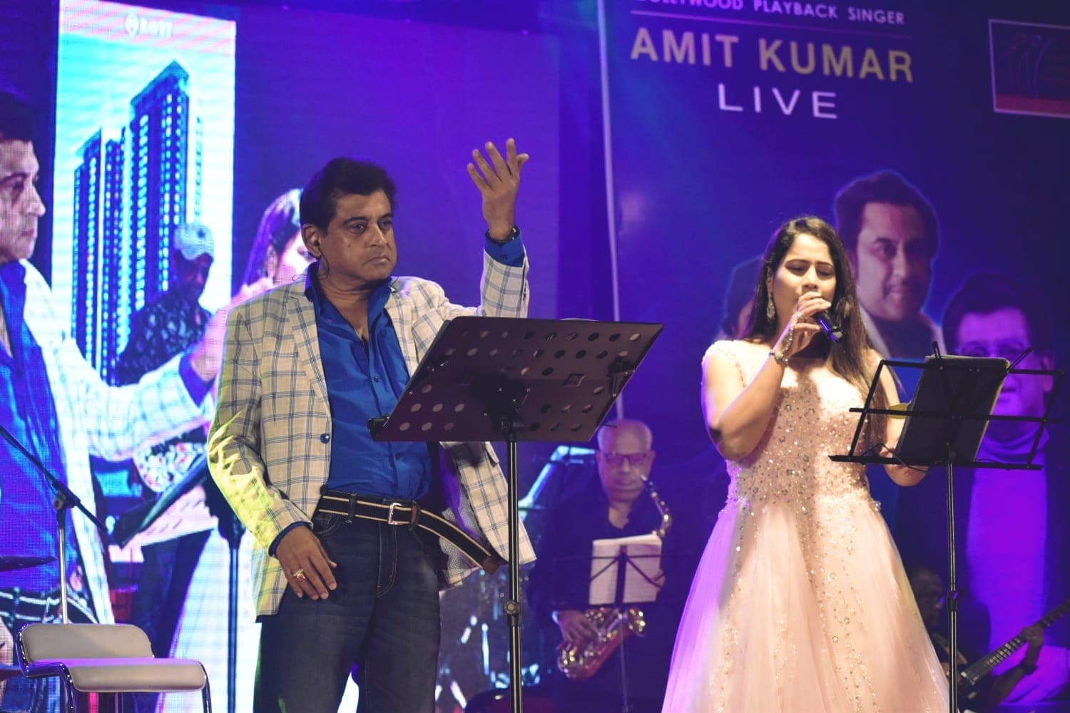 Kkomal Krusshna with Indian music icon