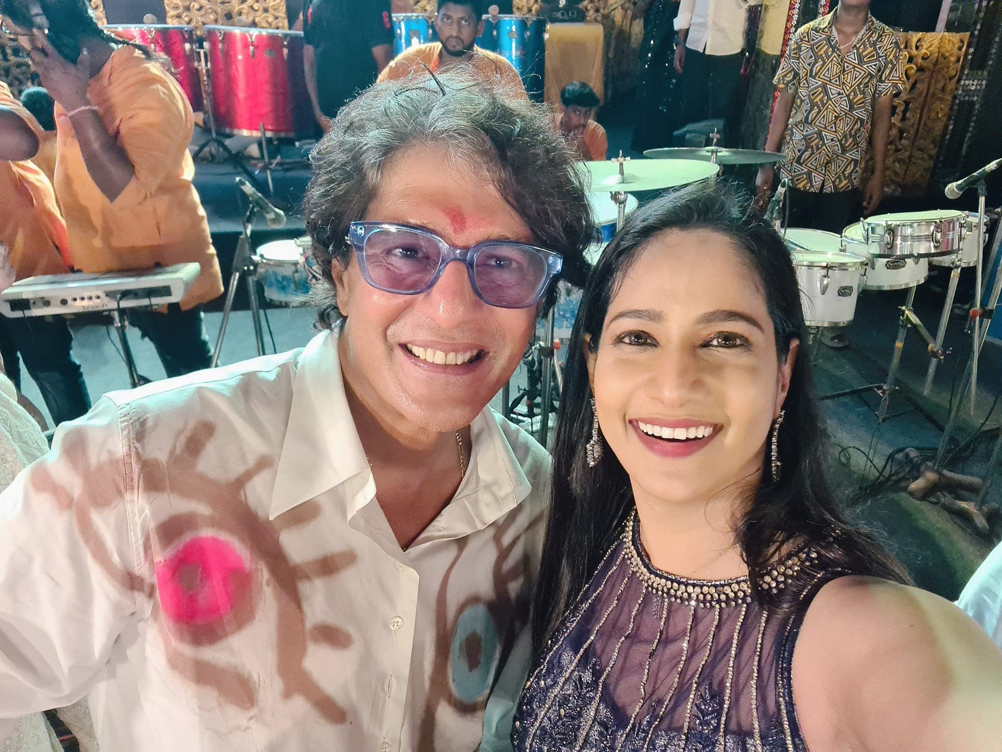 Kkomal Krusshna with Bollywood legend