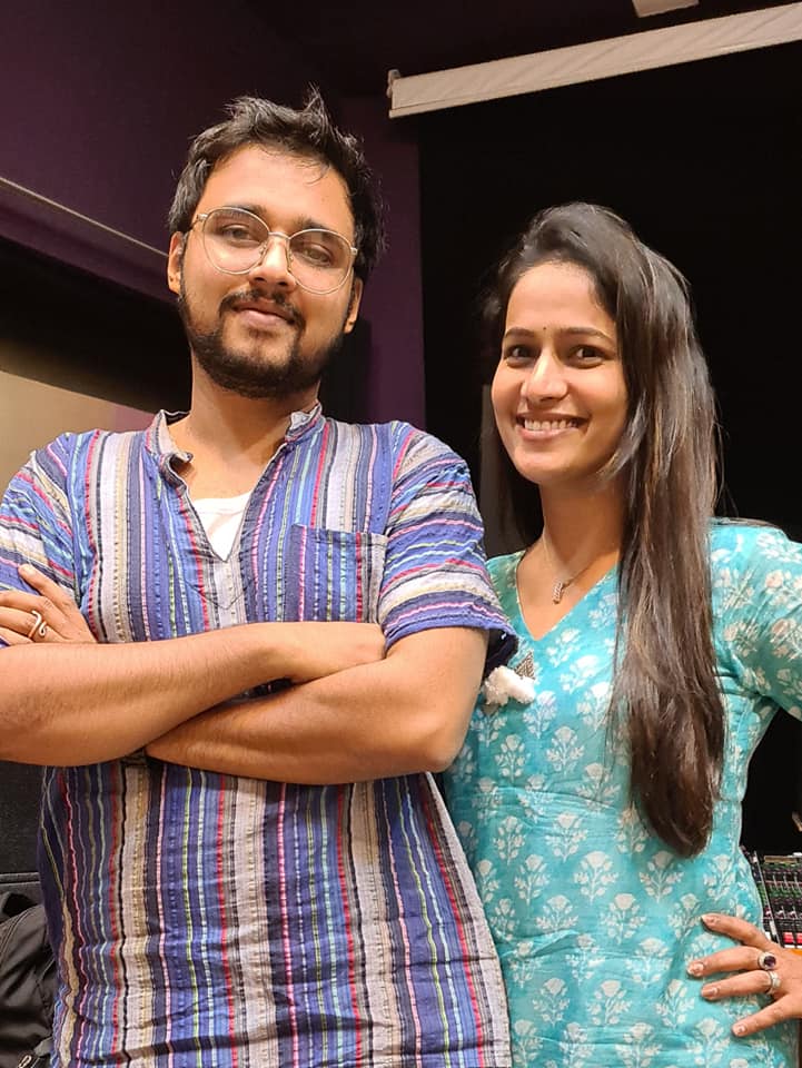 Kkomal Krusshna with celebrity musician