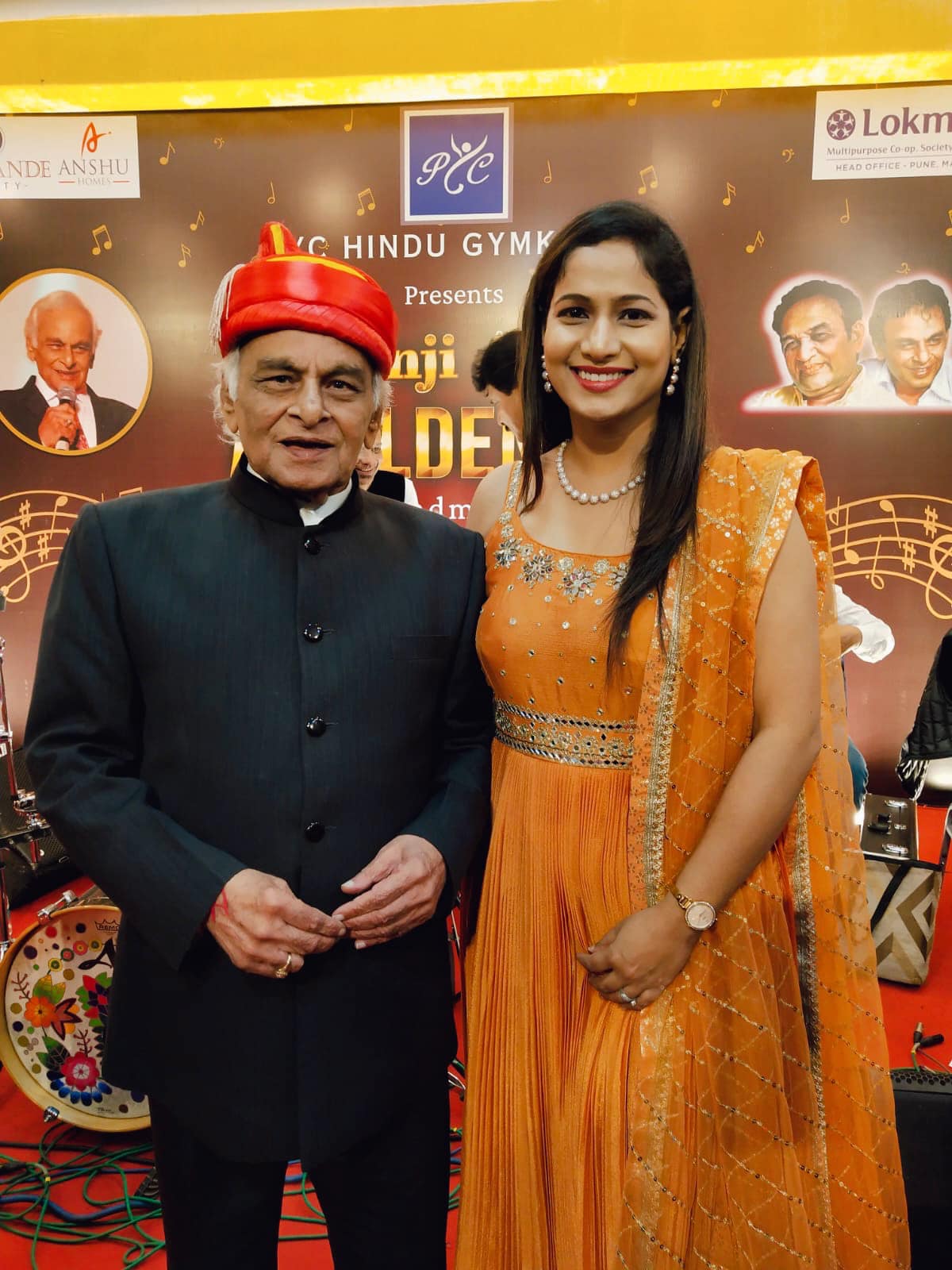 Kkomal Krusshna with music industry veteran