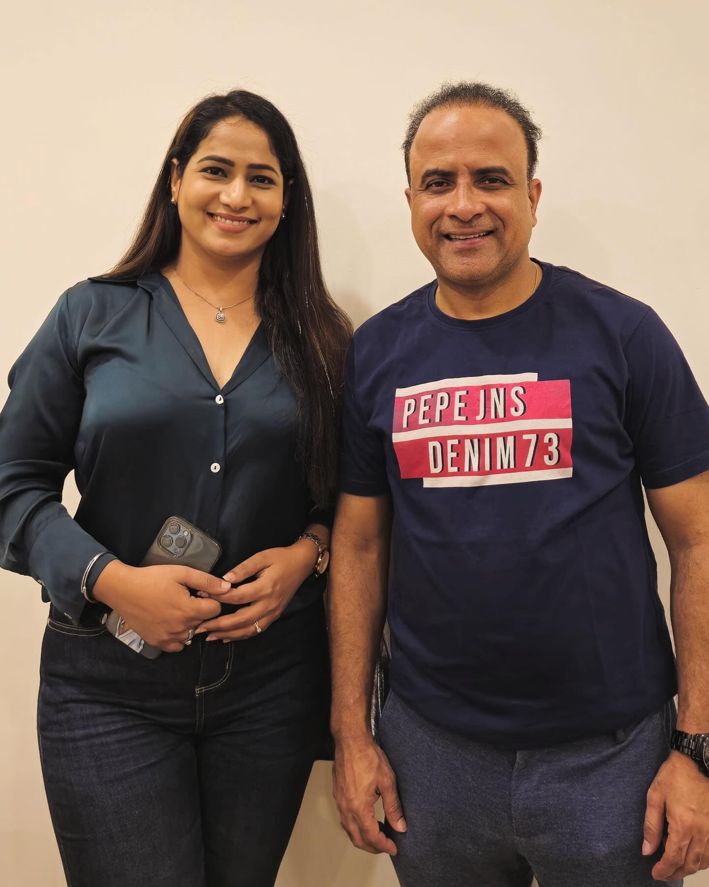 Kkomal Krusshna with Bollywood celebrity