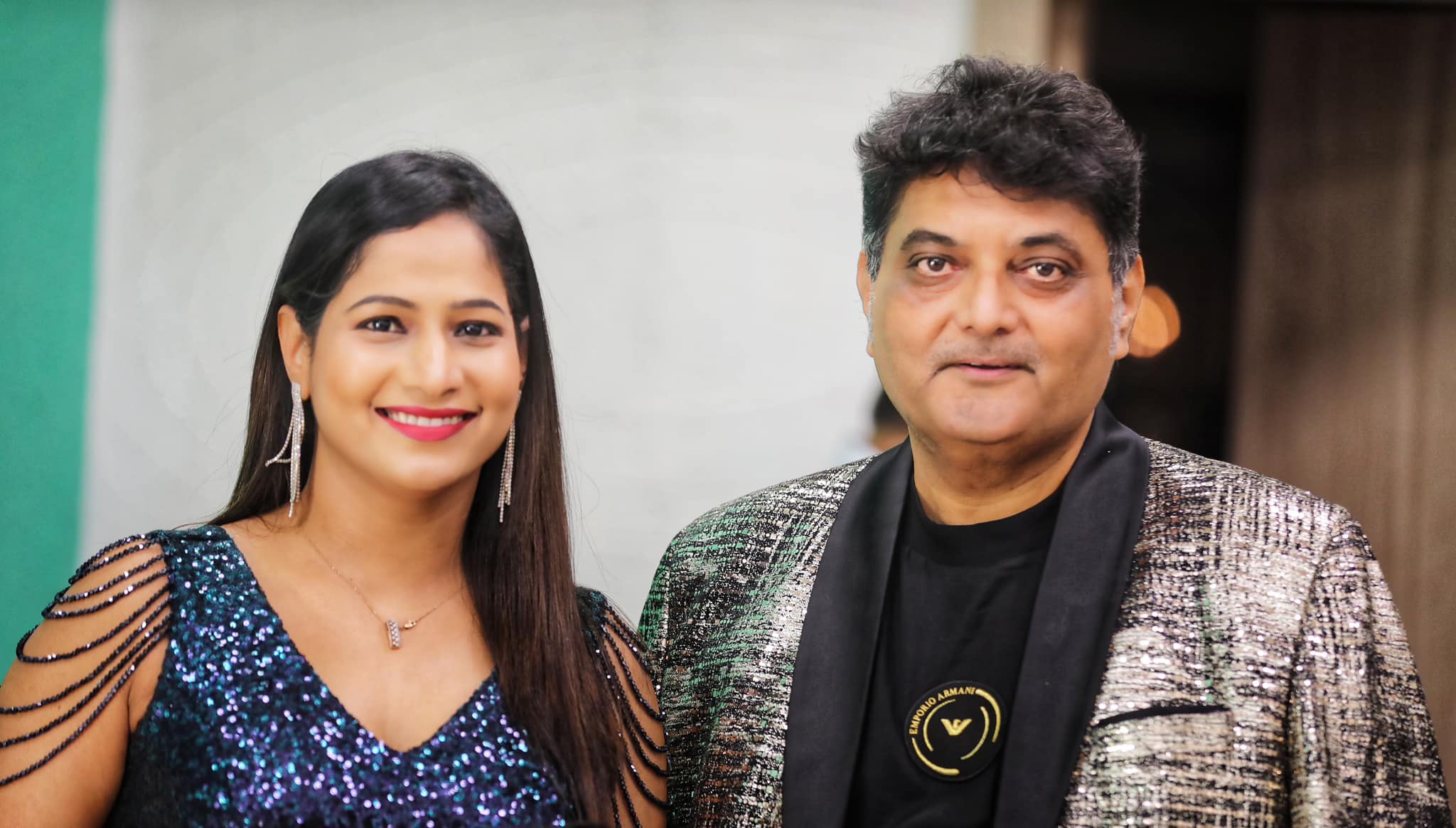 Kkomal Krusshna with Indian entertainment star