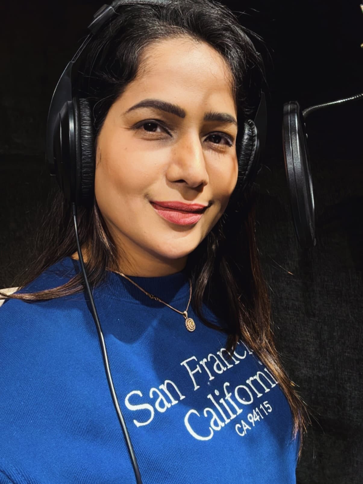 Kkomal Krusshna studio singing session